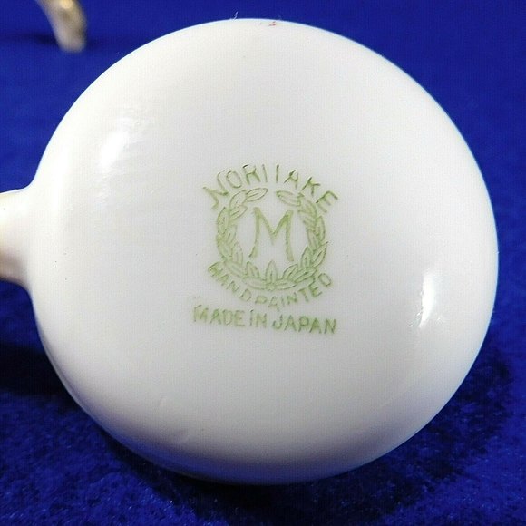 Morimura Noritake Mayonnaise Condiment Jelly Ladle Hand Painted Rose Porcelain - Picture 6 of 6
